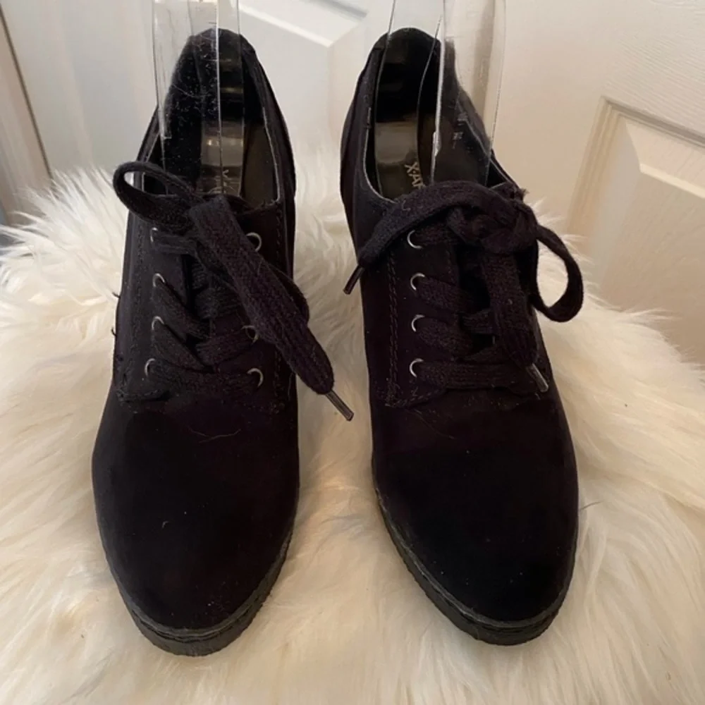 X-Appeal Black Wedge Ankle Boot Size 6